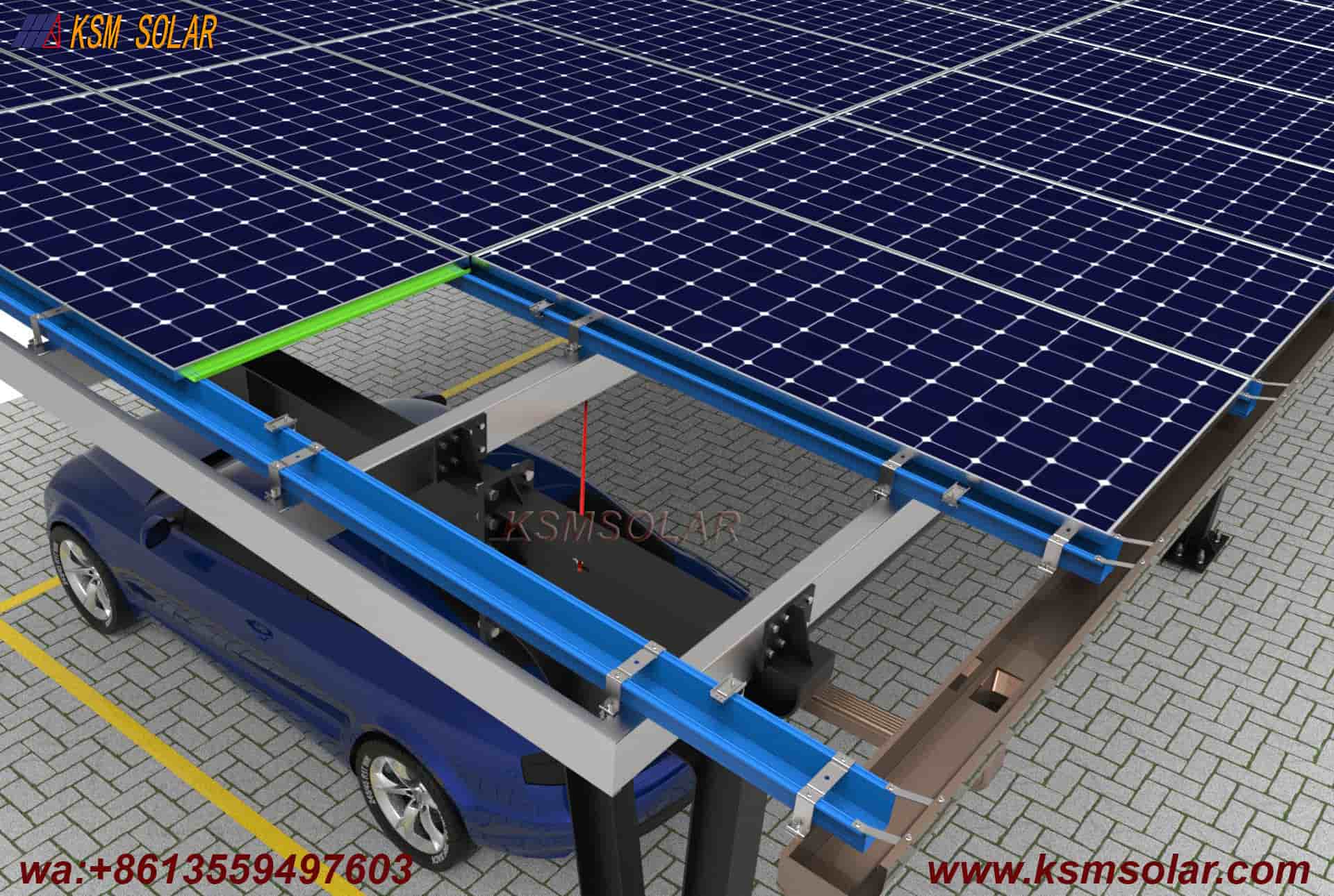 L-Type Single-Column Waterproof Solar Carport
