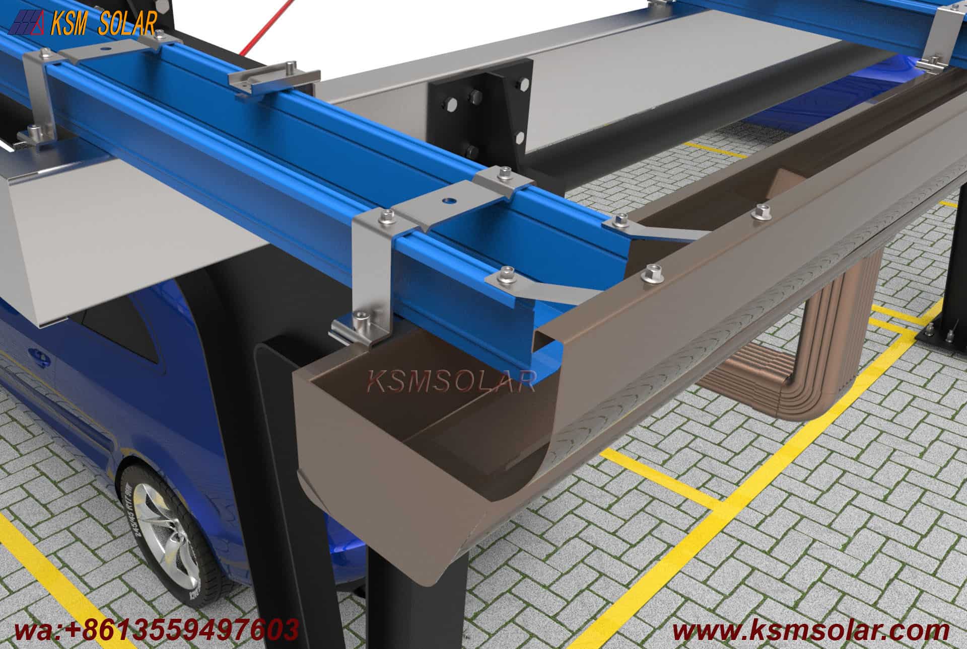 L-Type Single-Column Waterproof Solar Carport