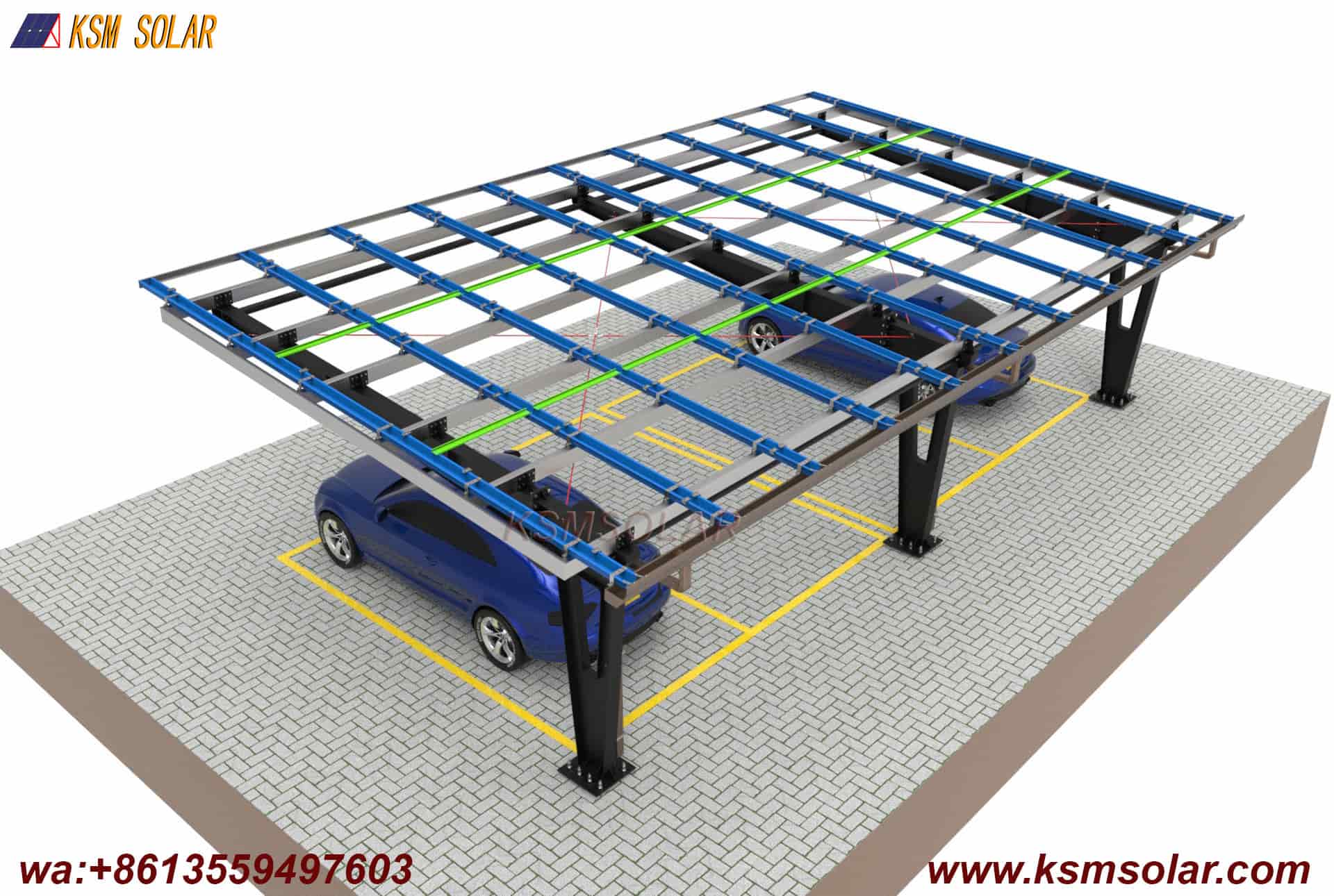 L-Type Single-Column Waterproof Solar Carport