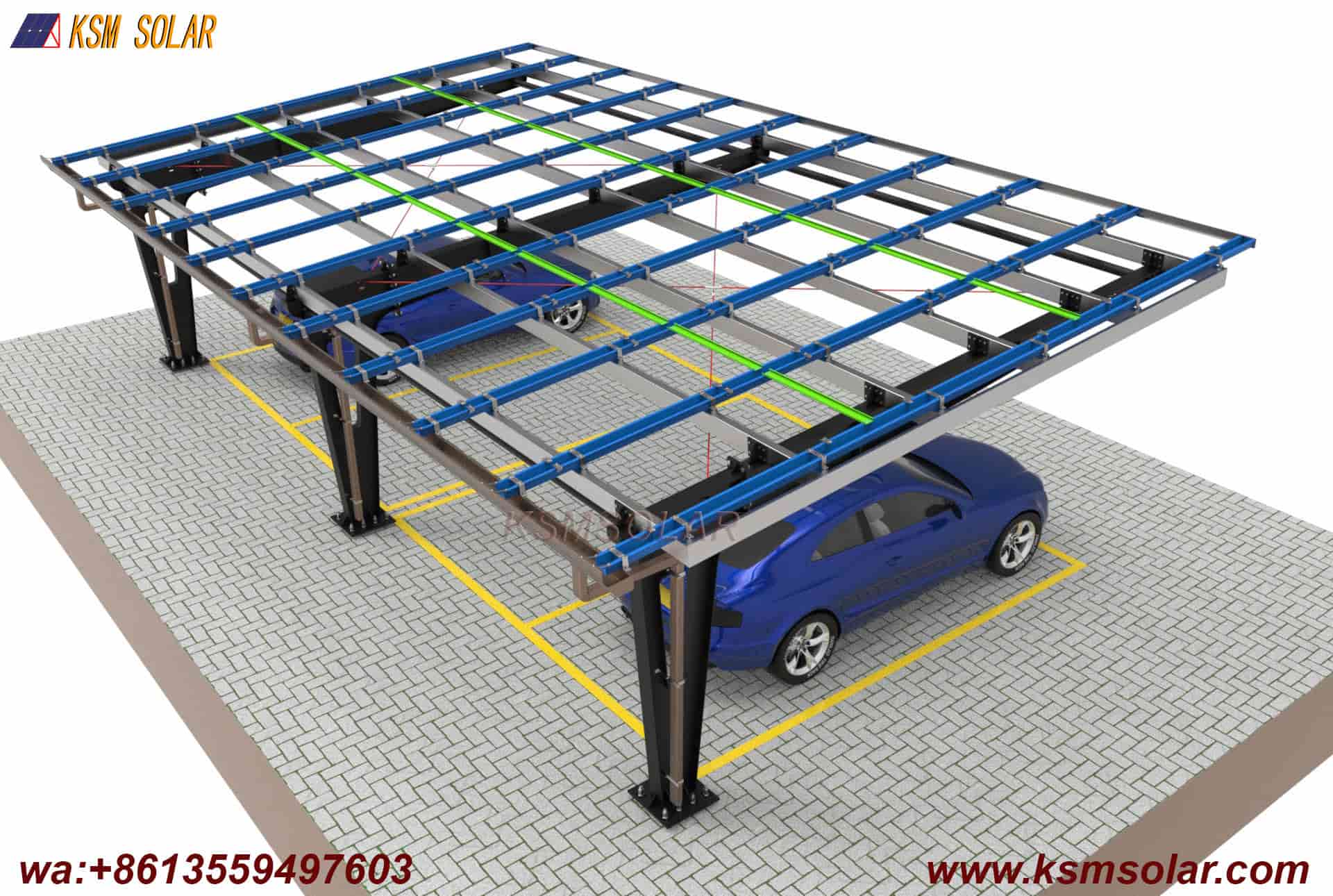 L-Type Single-Column Waterproof Solar Carport