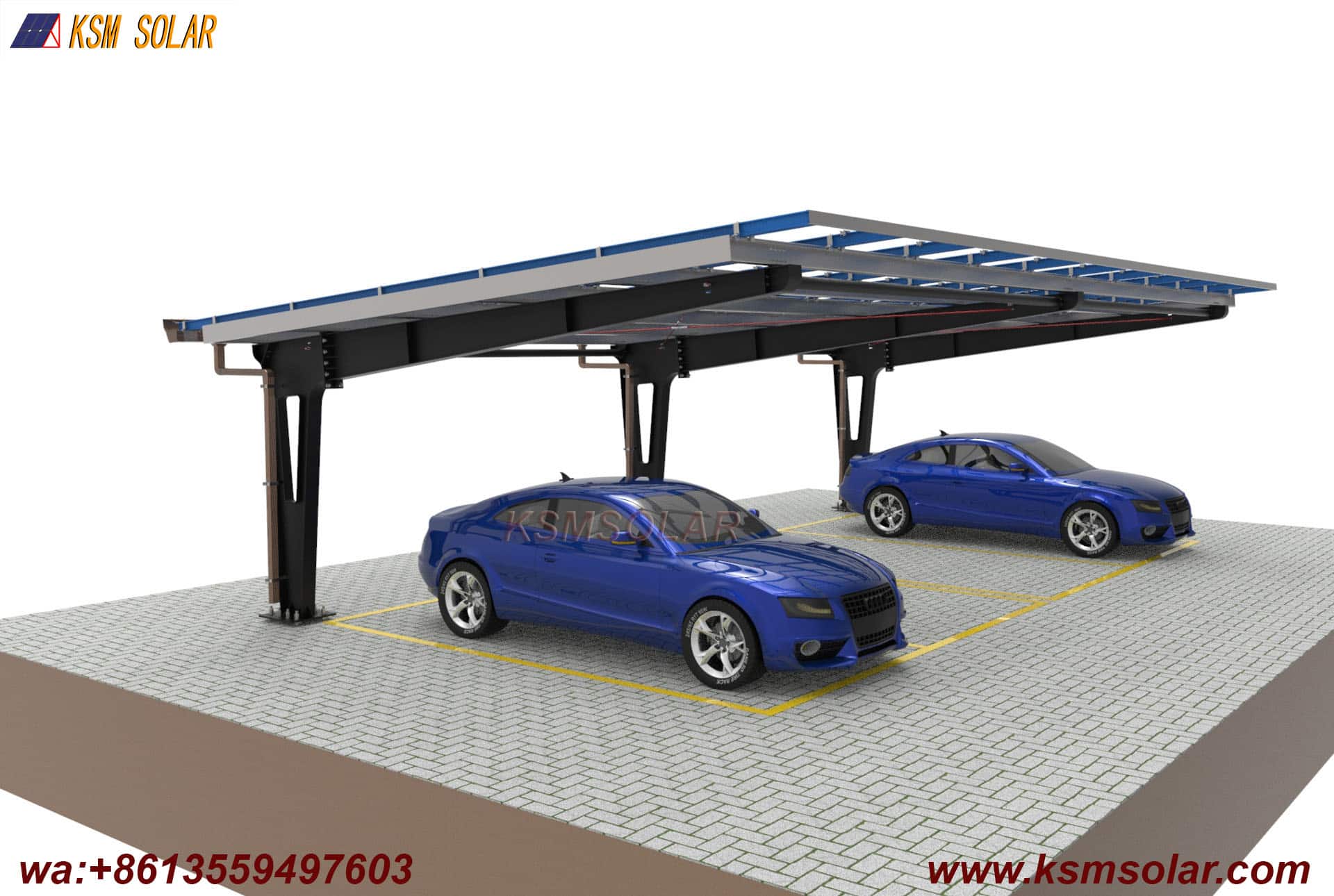 L-Type Single-Column Waterproof Solar Carport