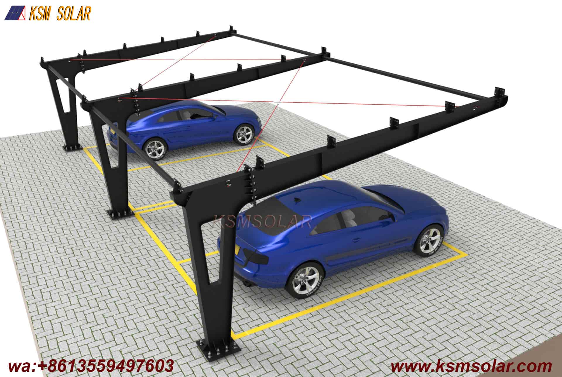 L-Type Single-Column Waterproof Solar Carport