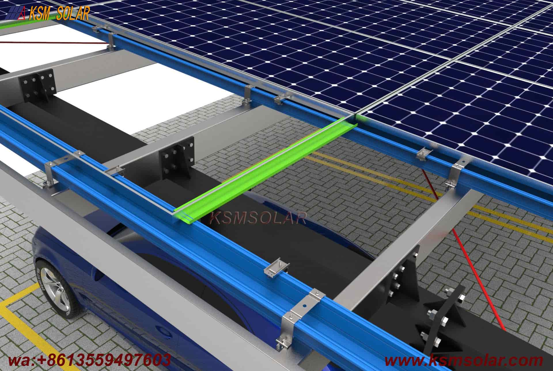 L-Type Single-Column Waterproof Solar Carport