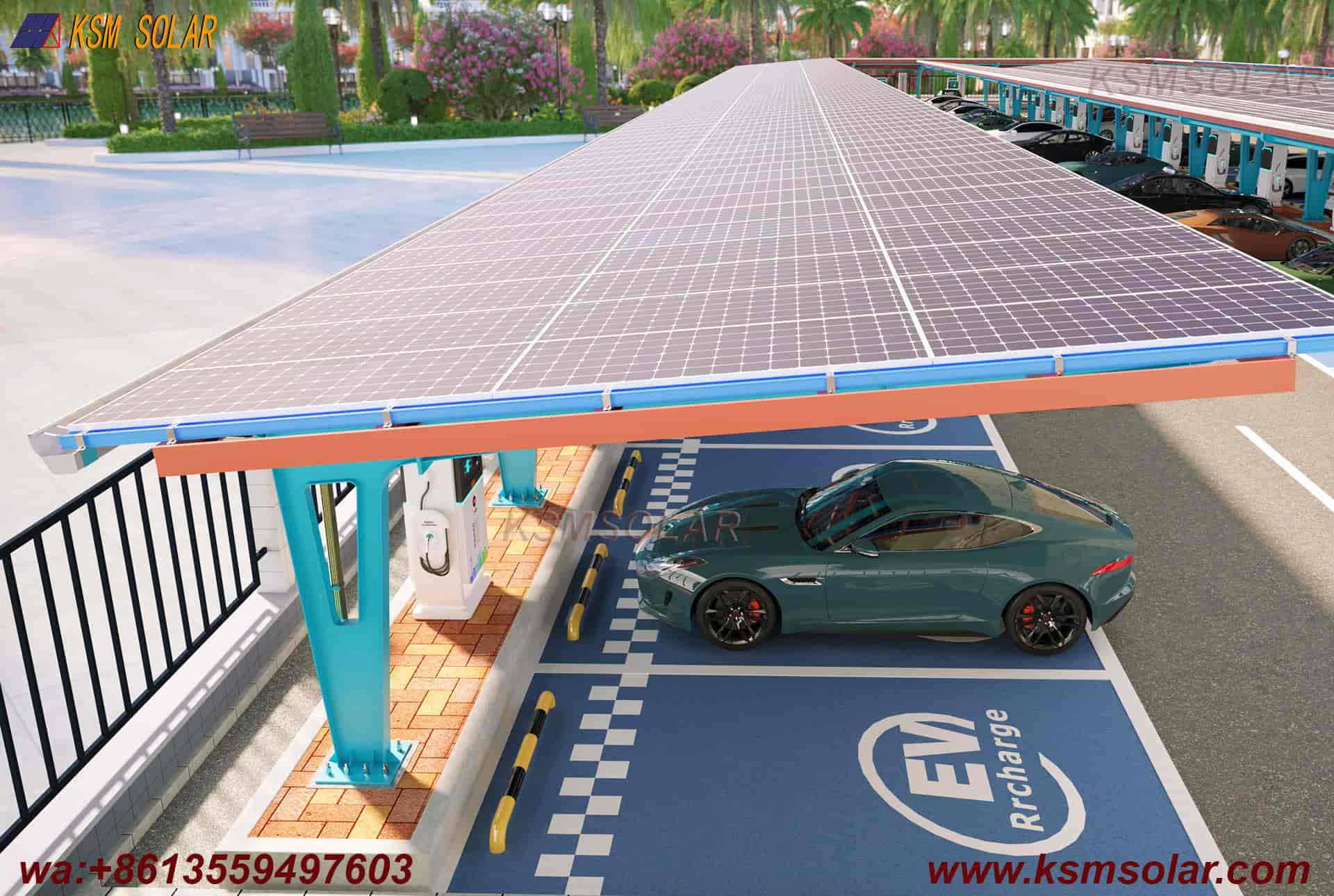 L-Type Single-Column Waterproof Solar Carport