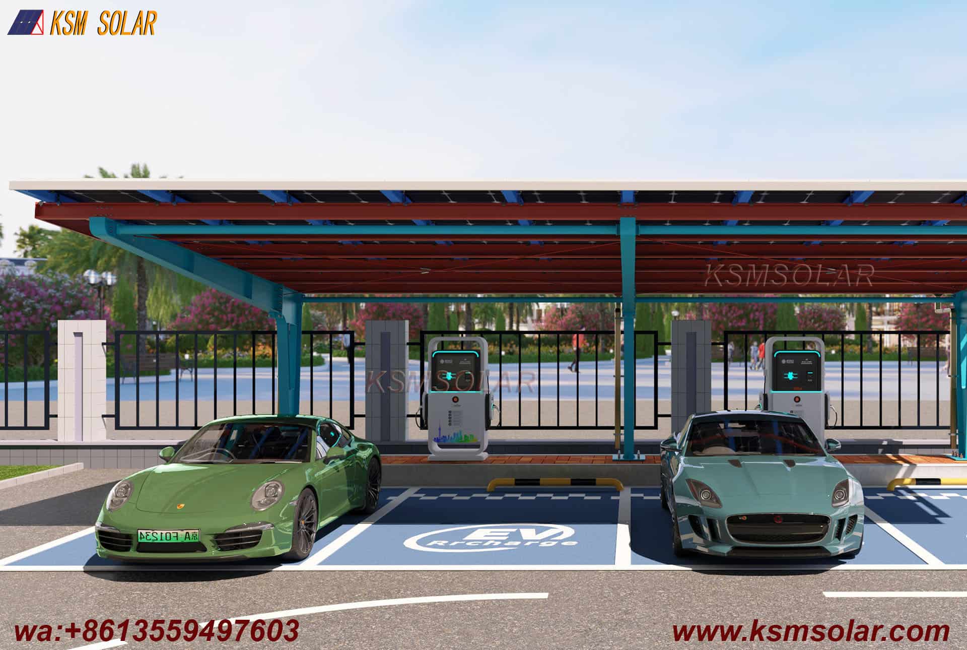 L-Type Single-Column Waterproof Solar Carport