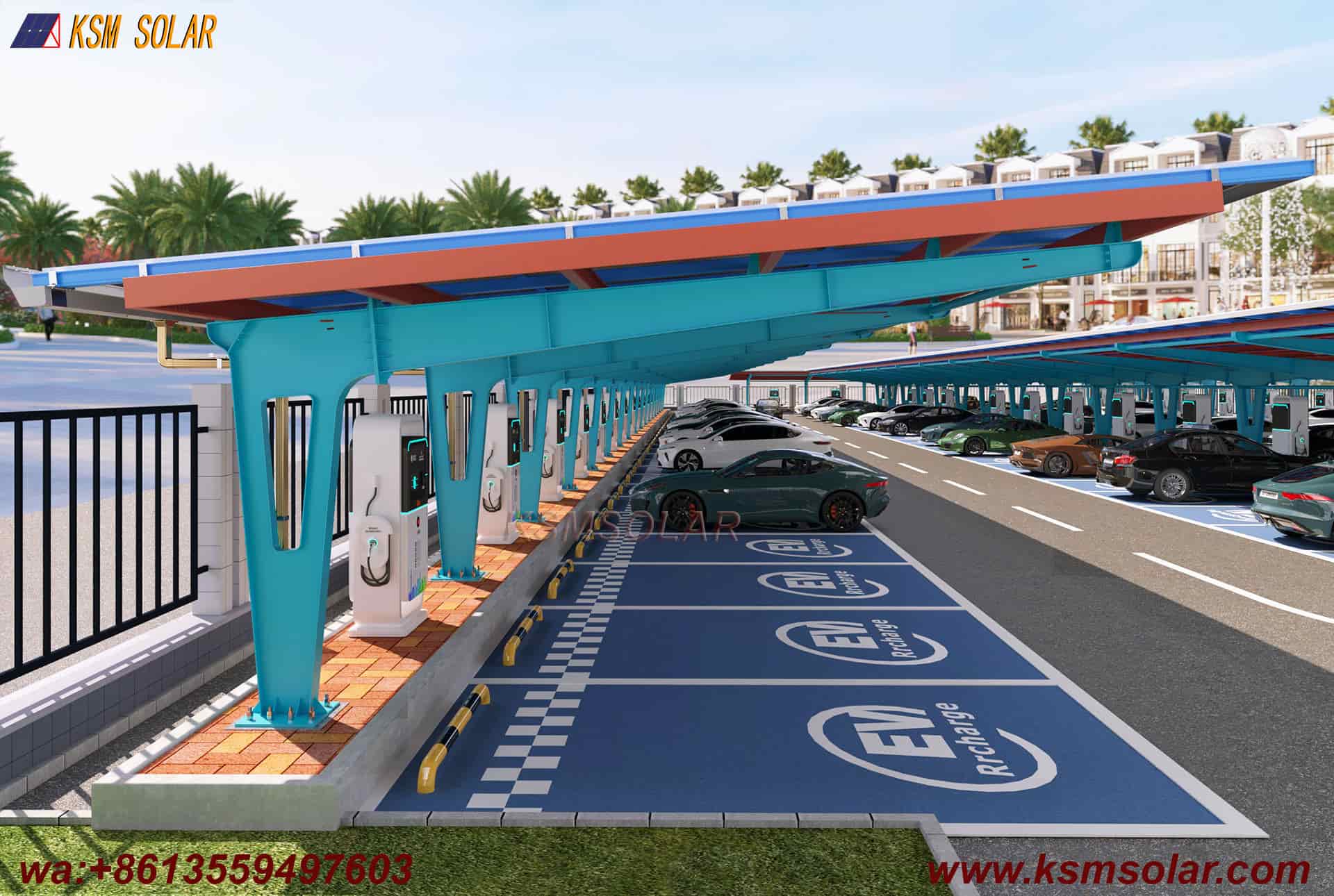 L-Type Single-Column Waterproof Solar Carport