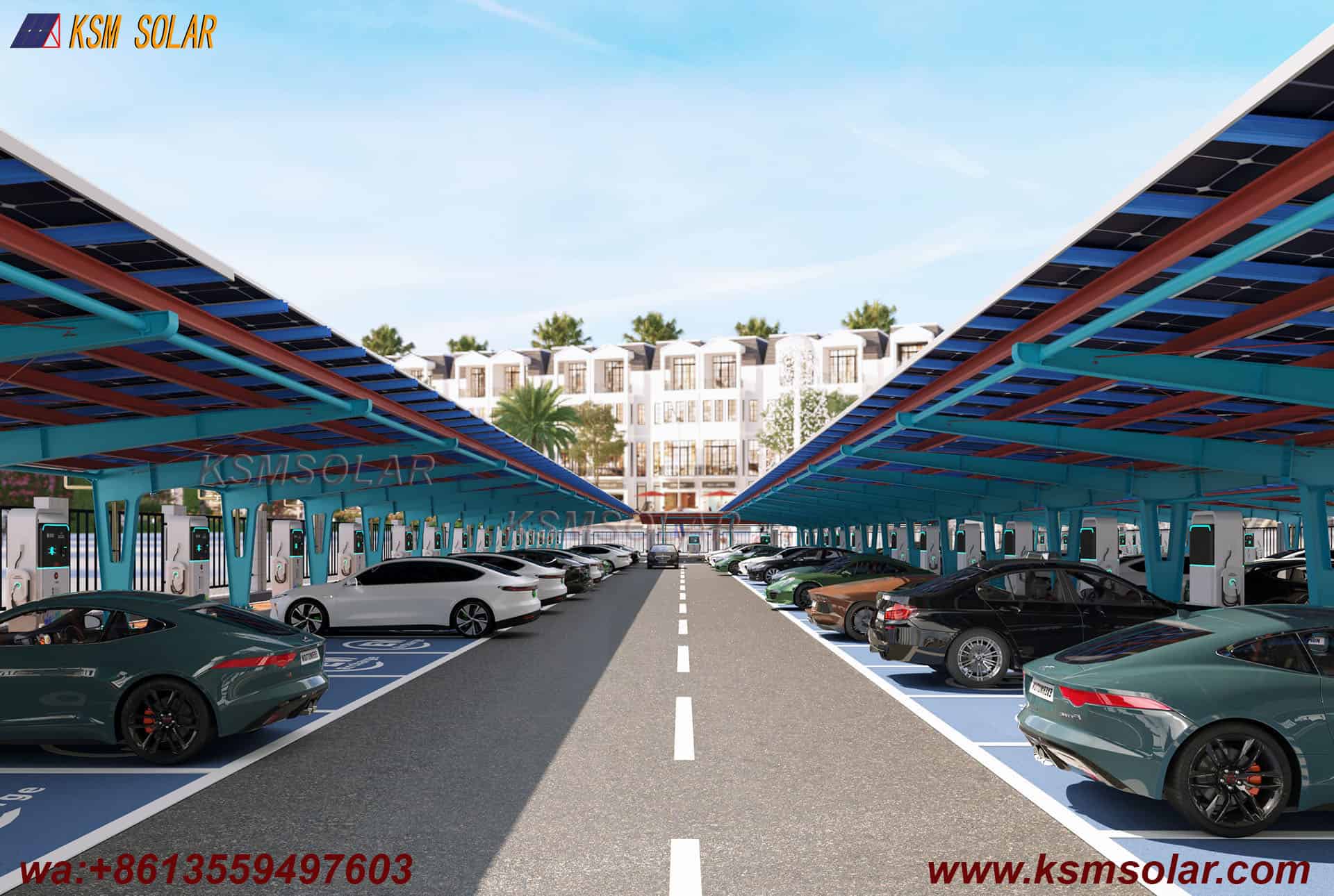 L-Type Single-Column Waterproof Solar Carport