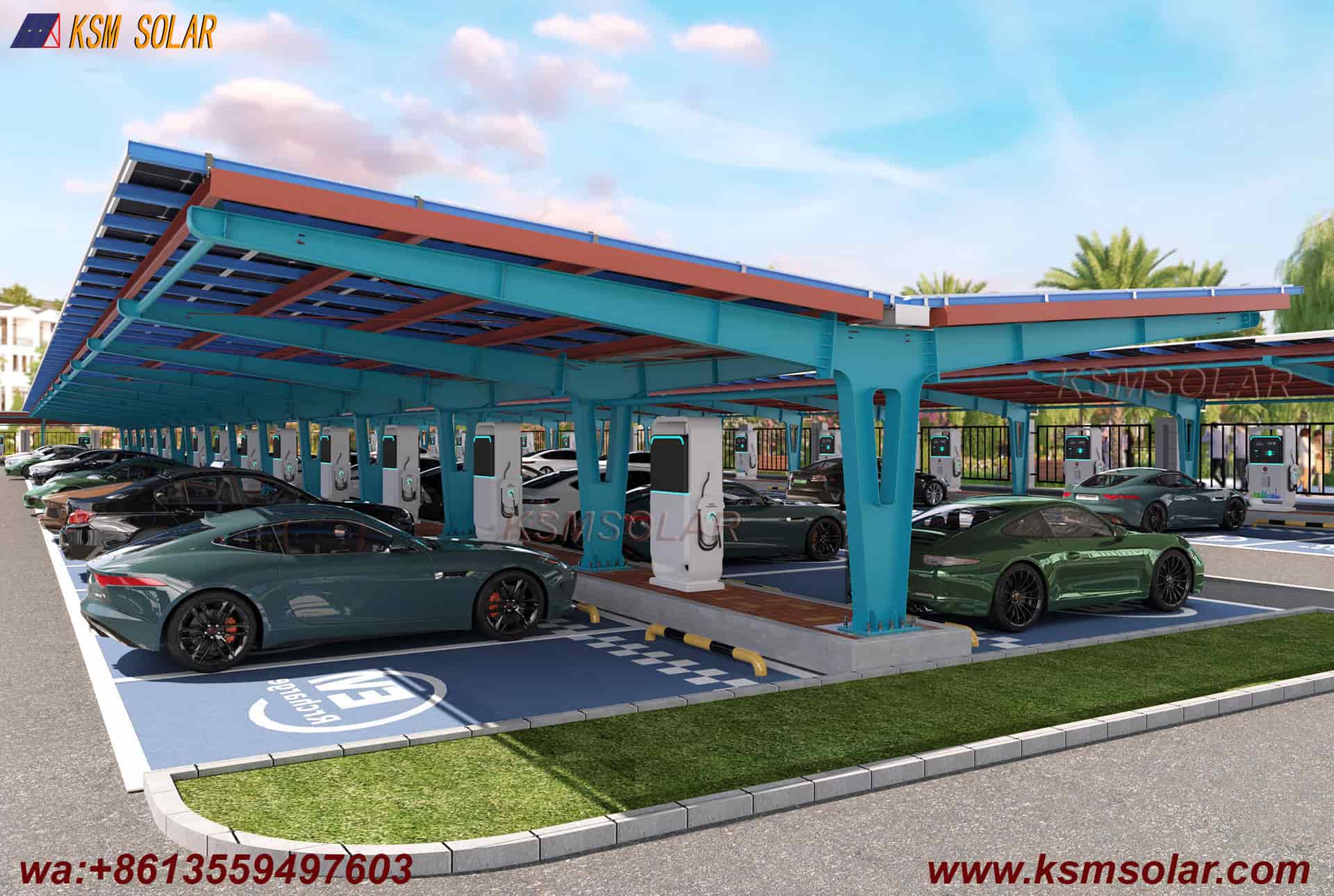 Single-Column Dual-Slope Reinforced PV Carport