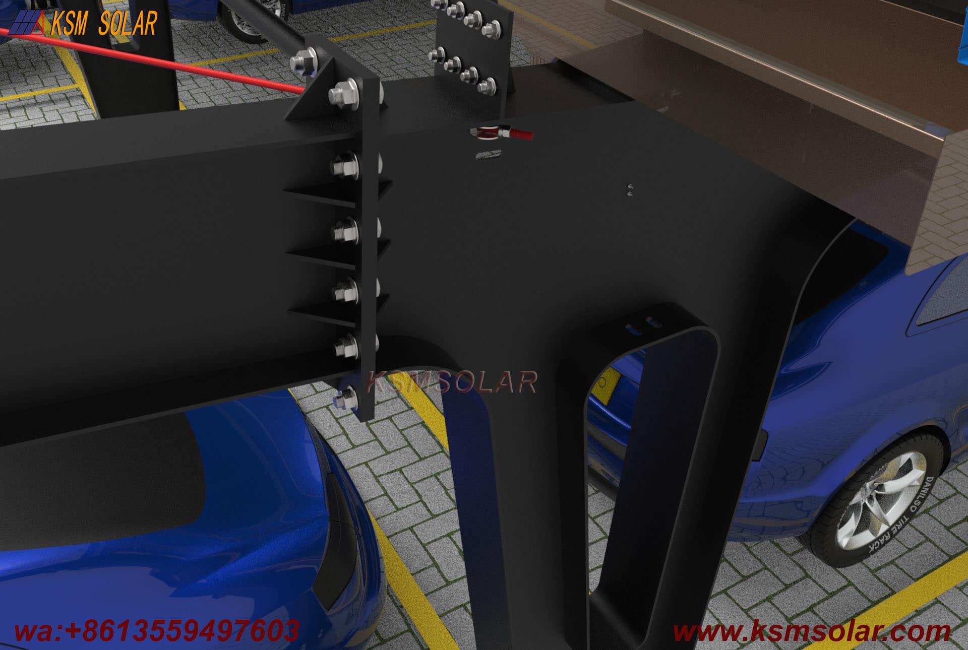 Single-Column Dual-Slope Reinforced PV Carport