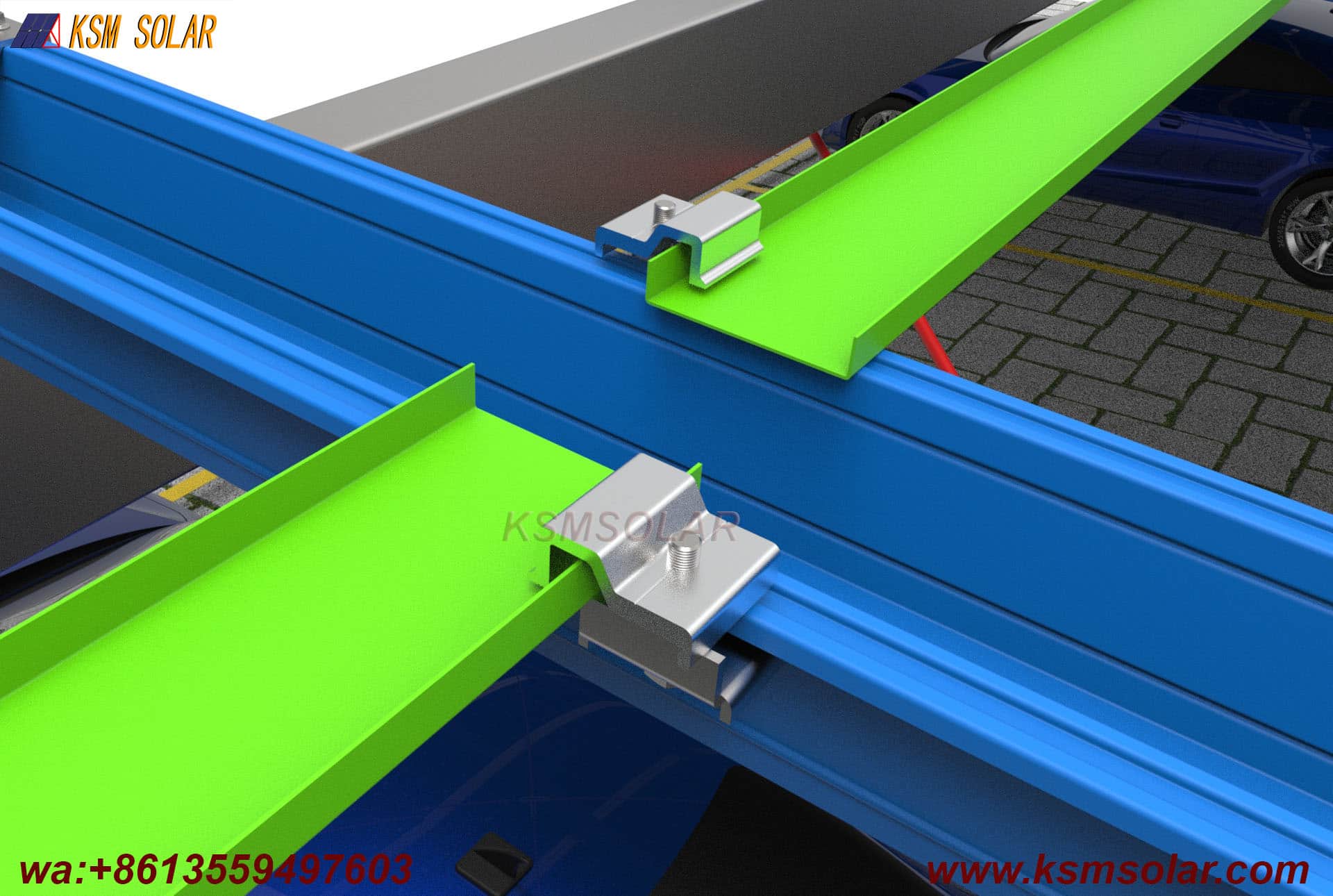 Single-Column Dual-Slope Reinforced PV Carport
