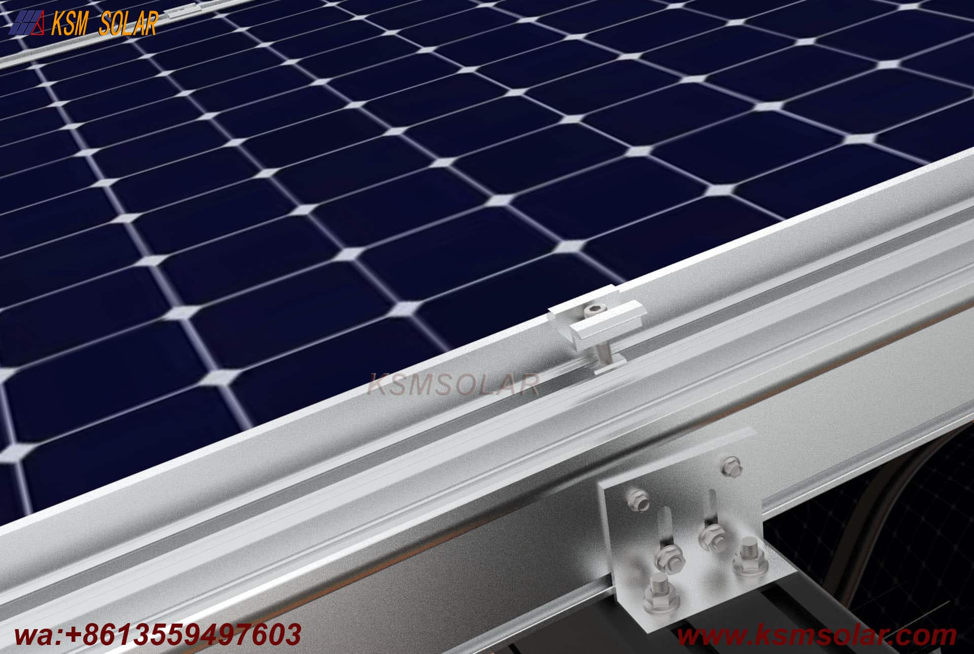 Double-Column Waterproof Aluminum Solar Carport