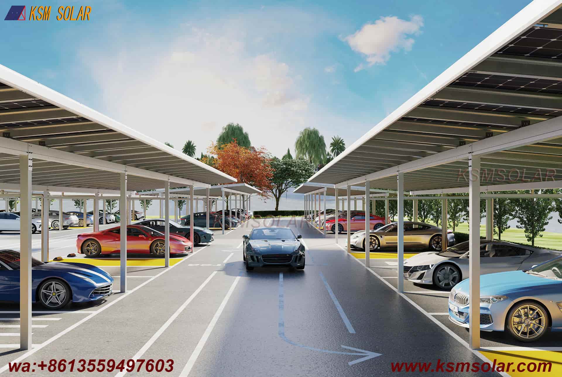 Aluminum Double-Column Solar Carport