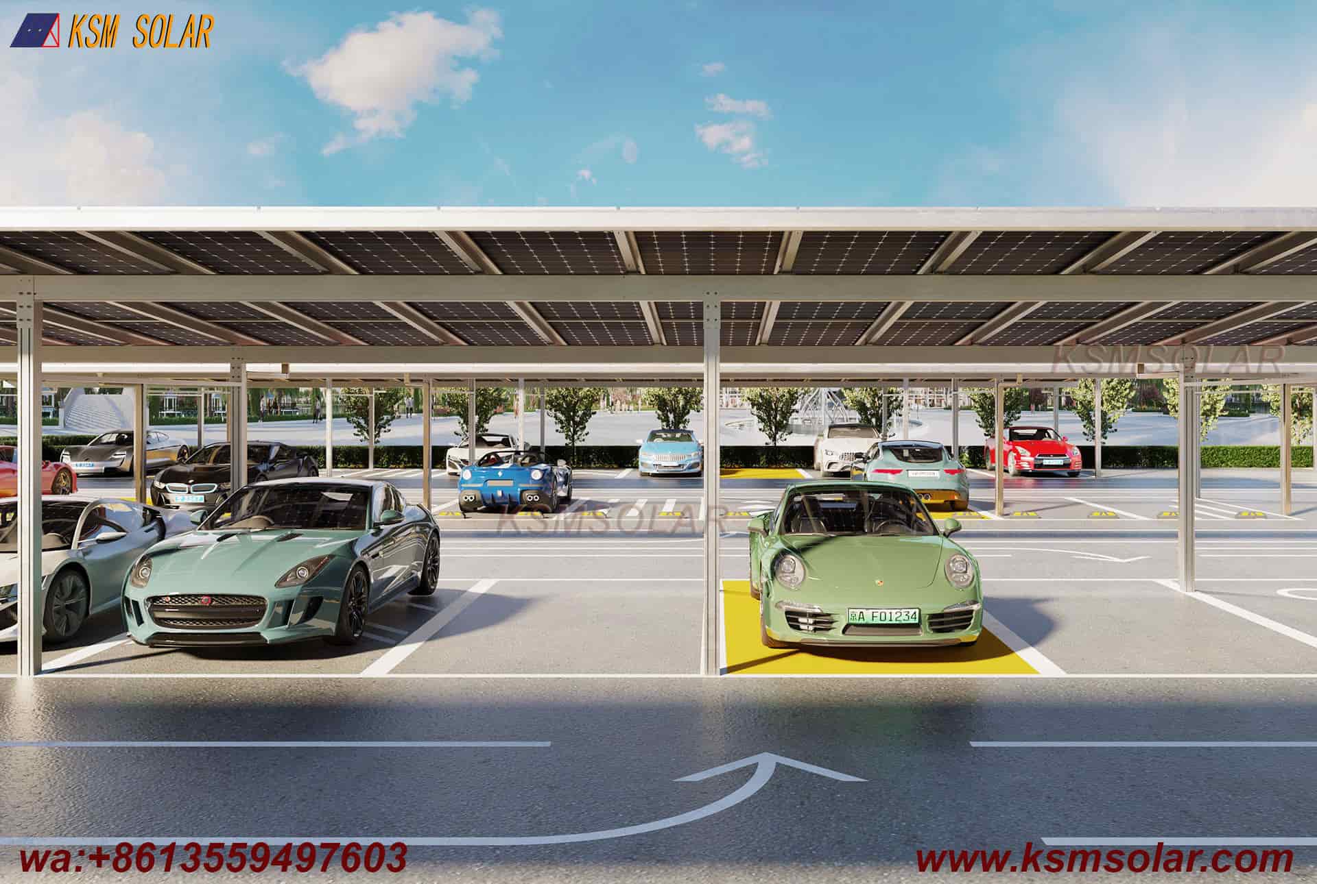 Aluminum Double-Column Solar Carport