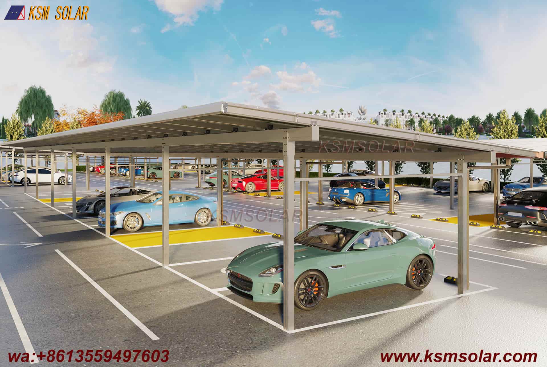 Aluminum Double-Column Solar Carport