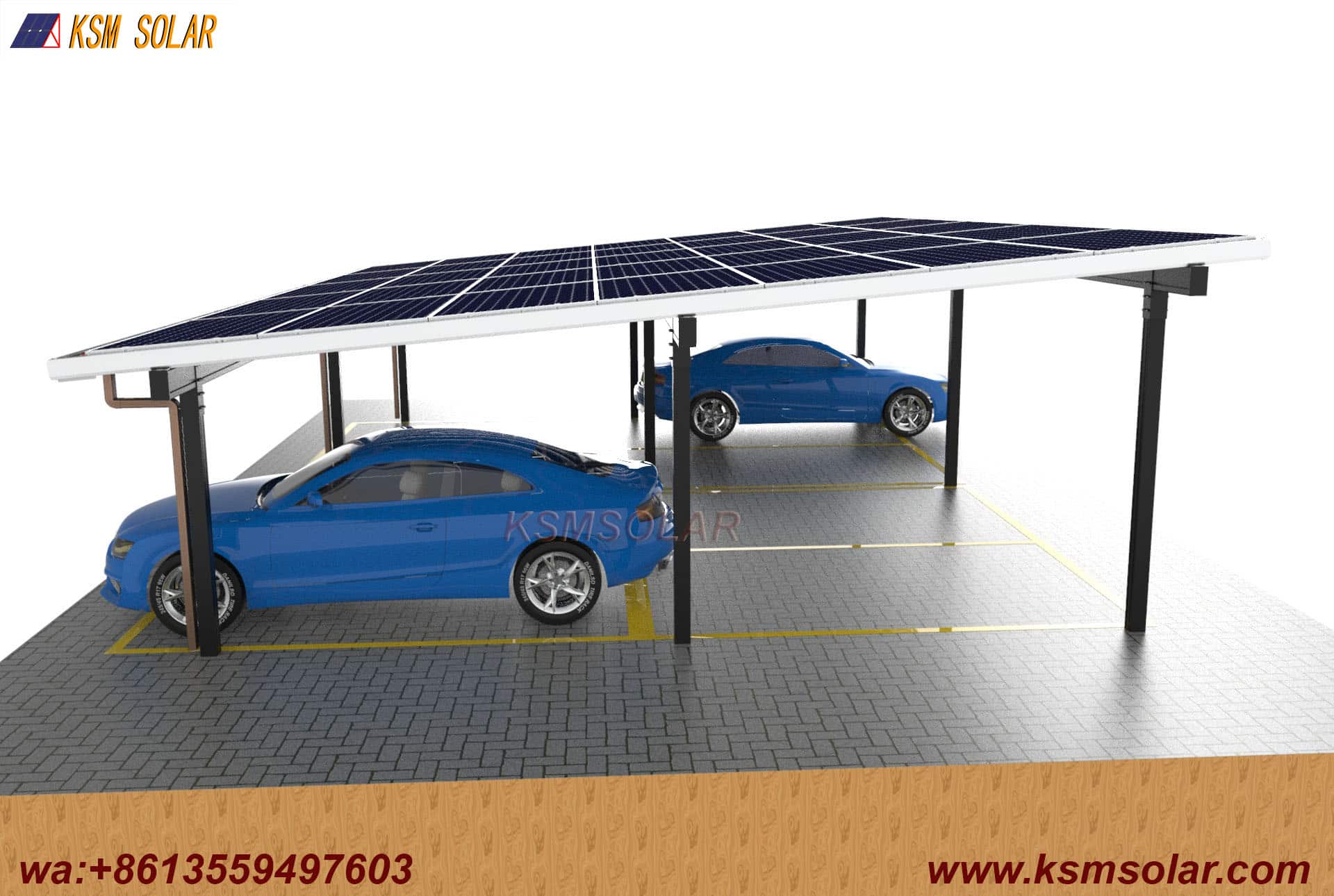 Aluminum Single-Slope Waterproof PV Carport