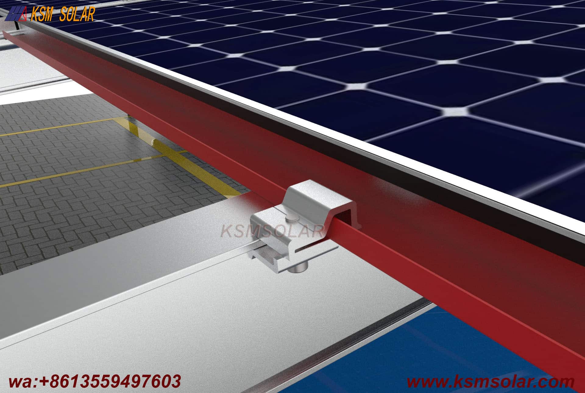 Aluminum Single-Slope Waterproof PV Carport