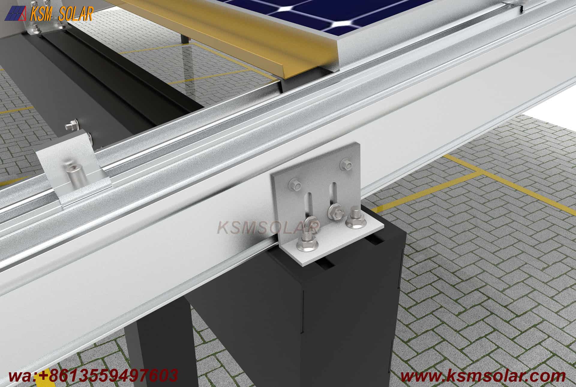 Aluminum Back-to-Back Waterproof Solar Carport