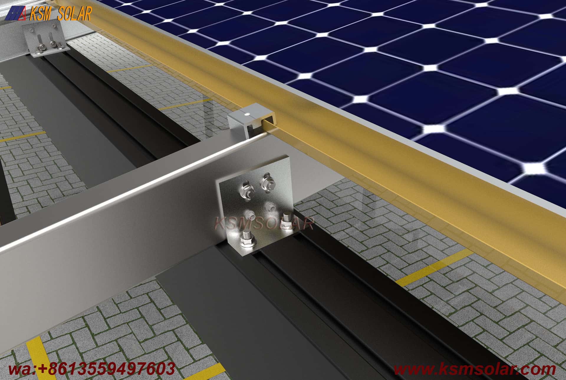 Aluminum Back-to-Back Waterproof Solar Carport