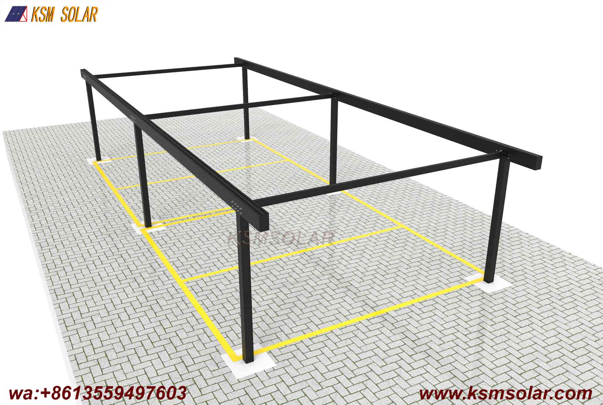Aluminum Back-to-Back Waterproof Solar Carport