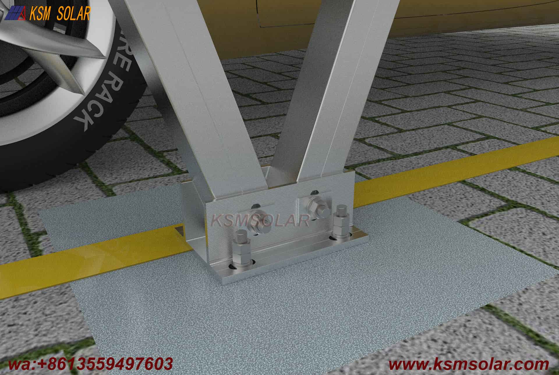 Aluminum W-Shape Structure Photovoltaic Carport