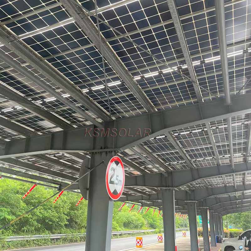 300kW Carbon Steel Single-Column PV Carport In Zhejiang 