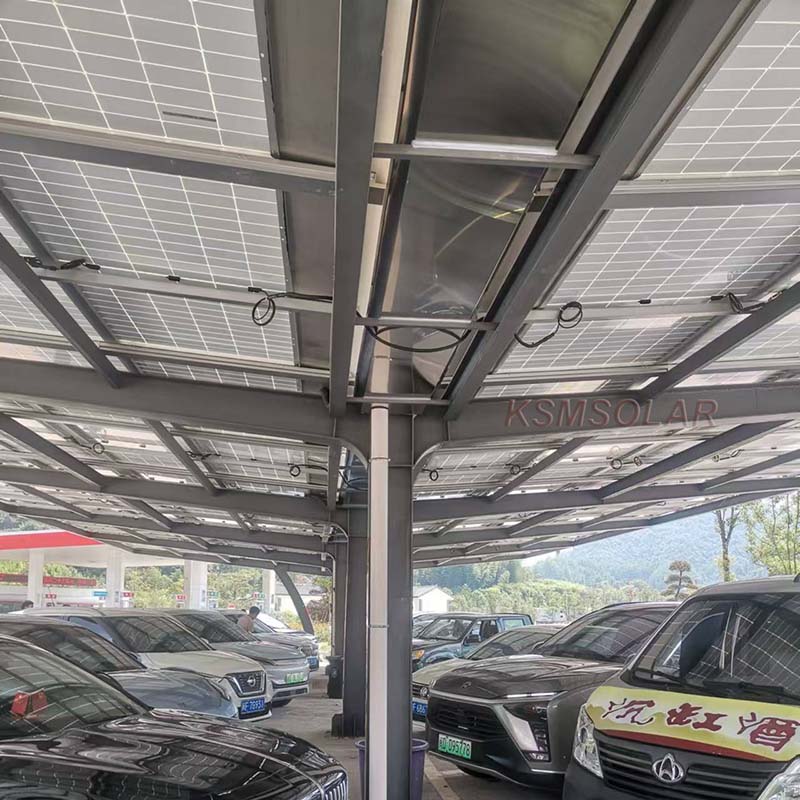 292.5KW Carbon Steel Solar Carport in Fujian China