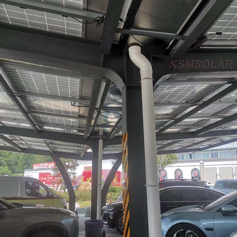 292.5KW Carbon Steel Solar Carport in Fujian China