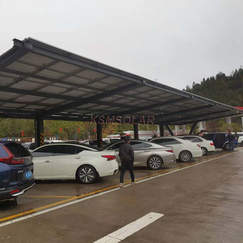 292.5KW Carbon Steel Solar Carport in Fujian China