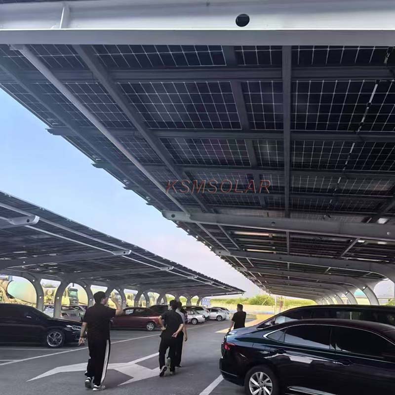 518.4KW Carbon Steel PV Carport In Guangdong