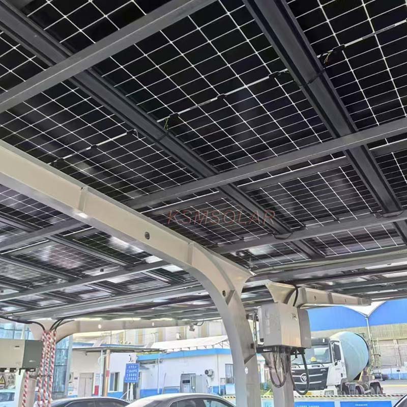 518.4KW Carbon Steel PV Carport In Guangdong