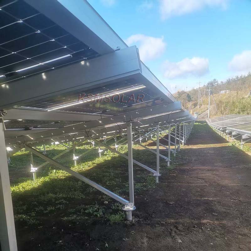 2MW Solar Mount System on Sloped Terrain 