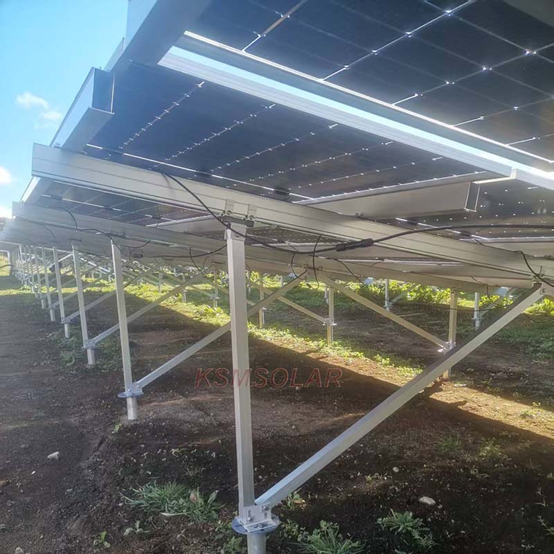 2MW Solar Mount System on Sloped Terrain 