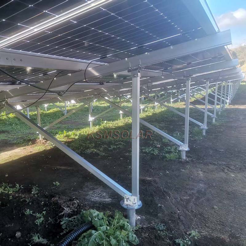 2MW Solar Mount System on Sloped Terrain 