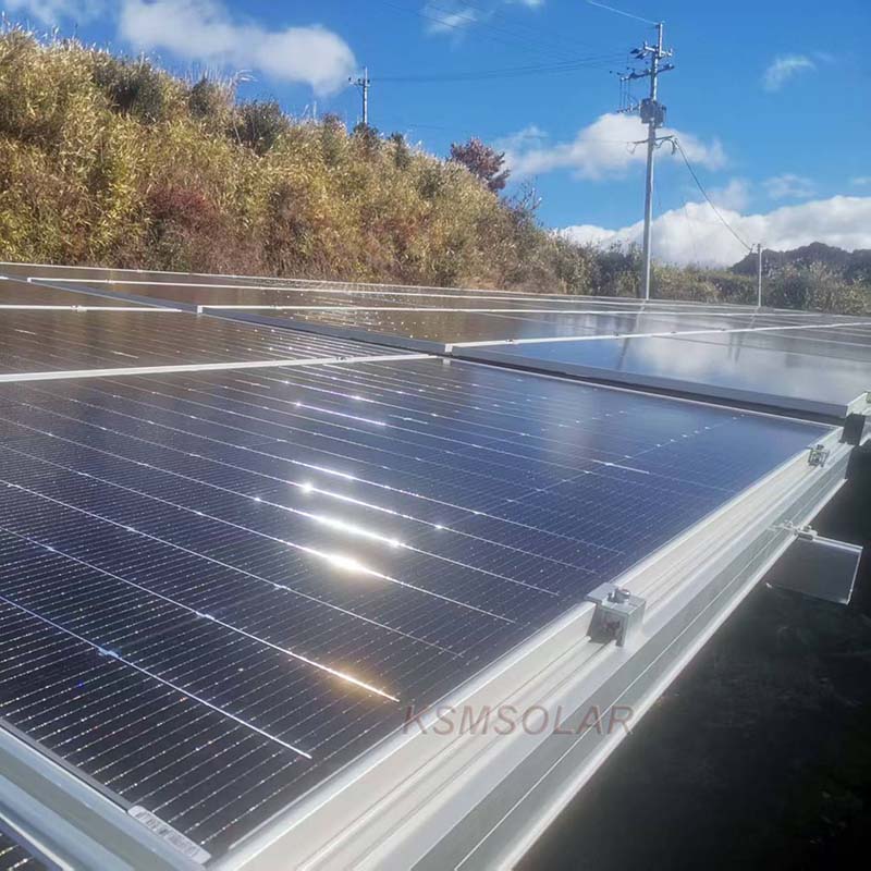 2MW Solar Mount System on Sloped Terrain 