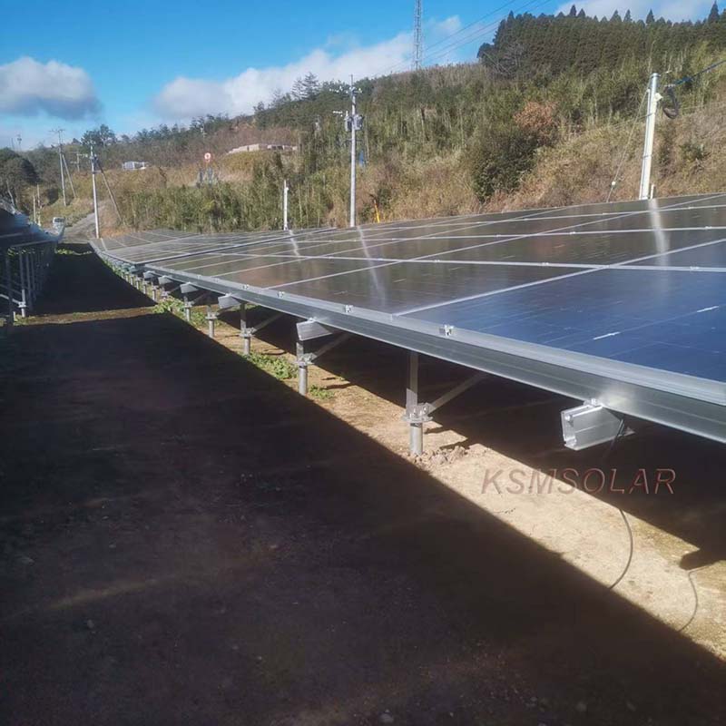2MW Solar Mount System on Sloped Terrain 