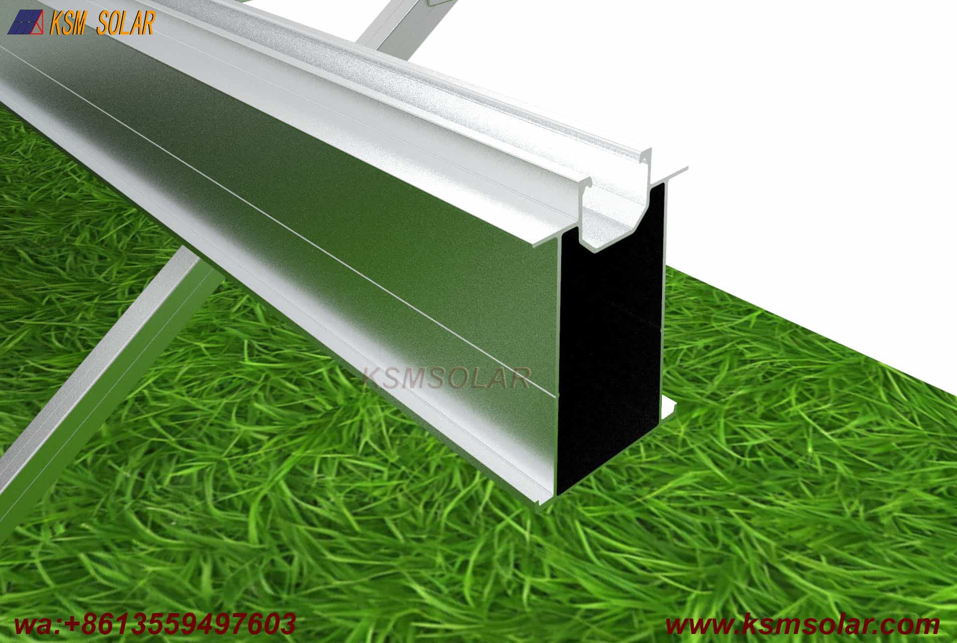 Aluminum photovoltaic ground mounting system