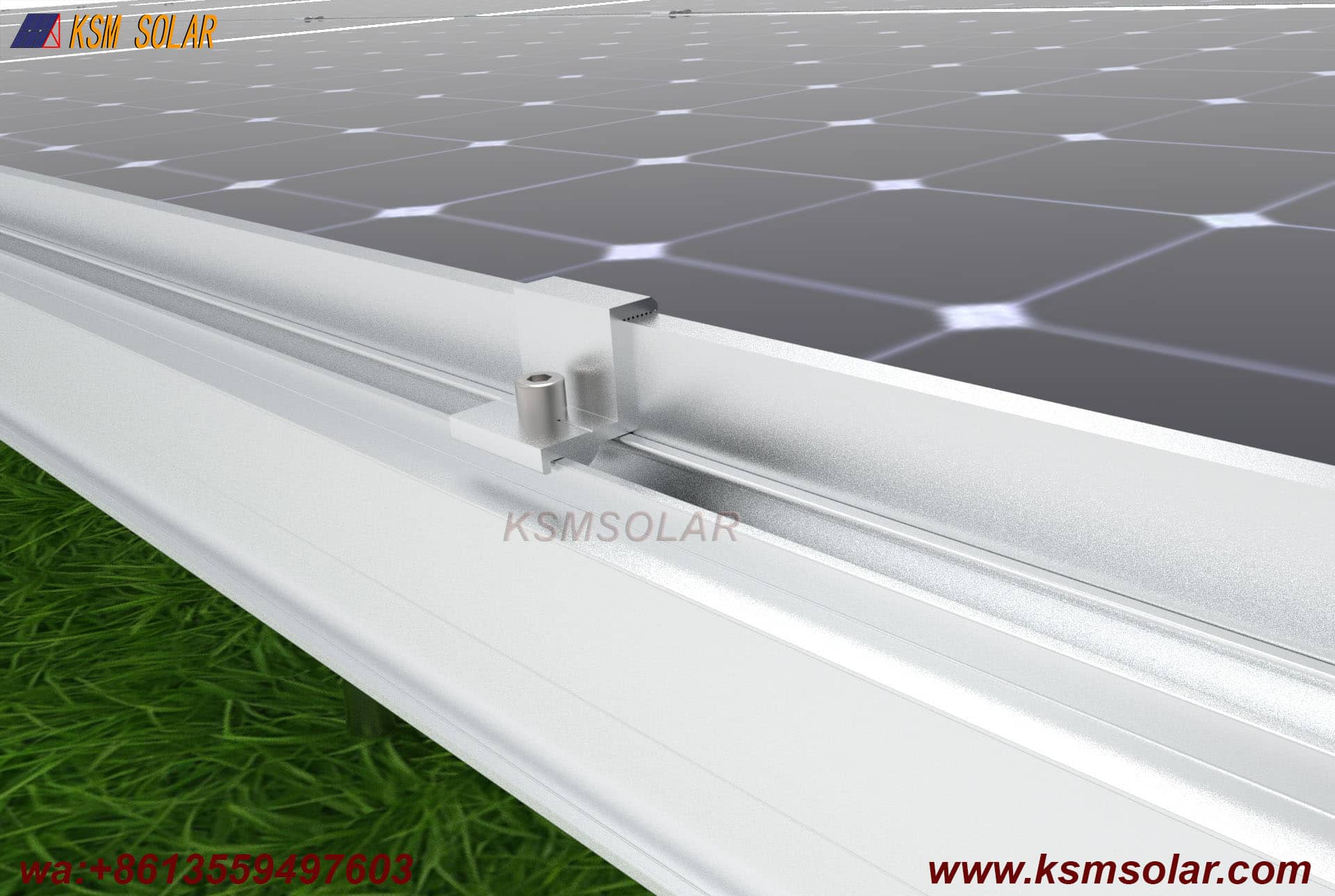Aluminum photovoltaic ground mounting system