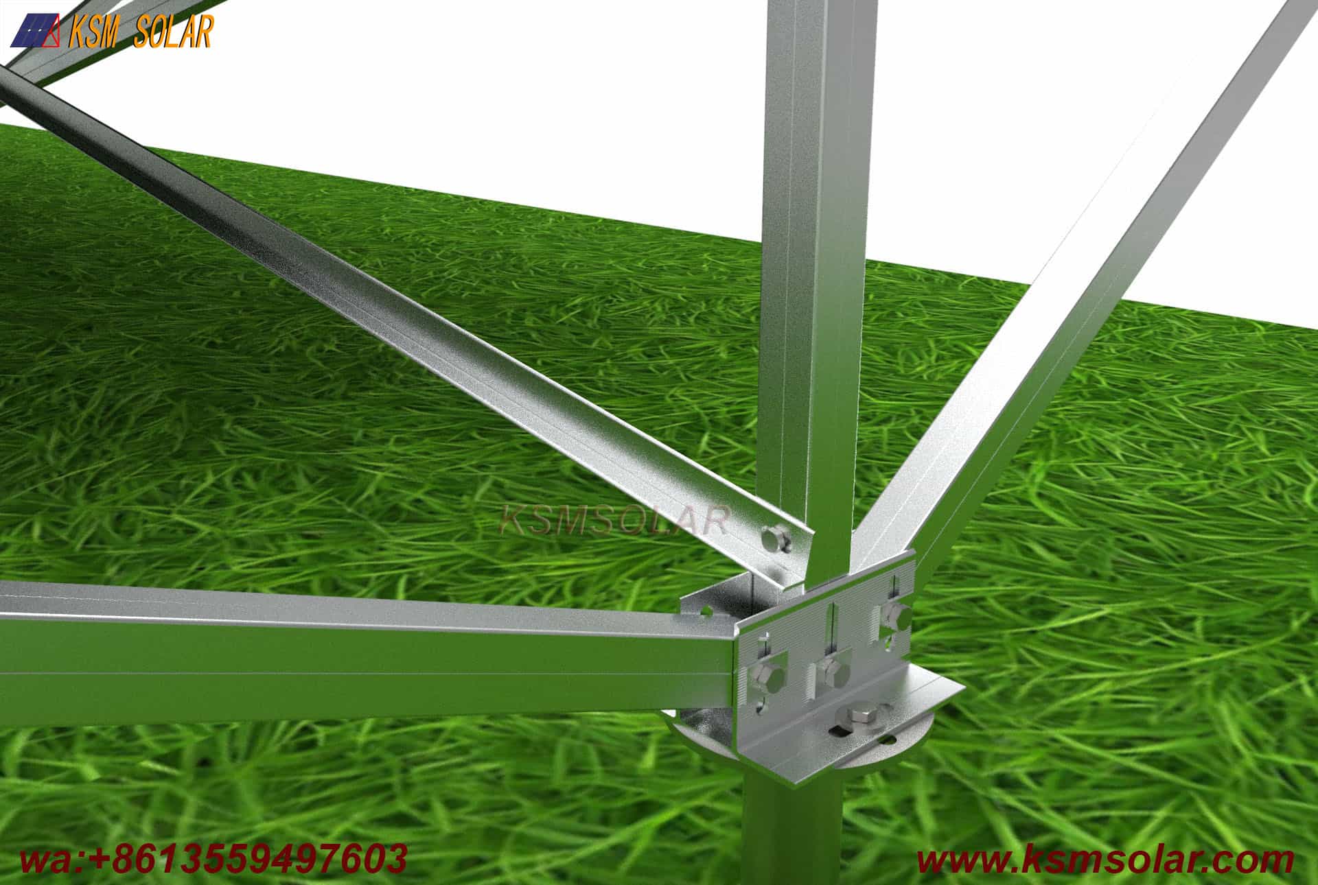 Aluminum photovoltaic ground mounting system