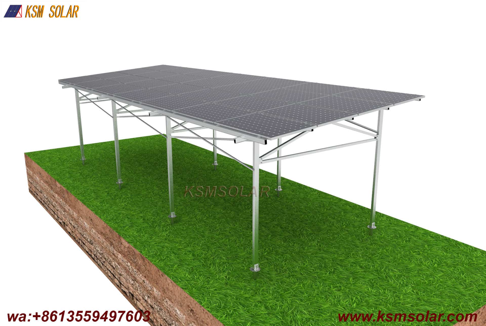 Aluminum Agricultural Solar Mount System