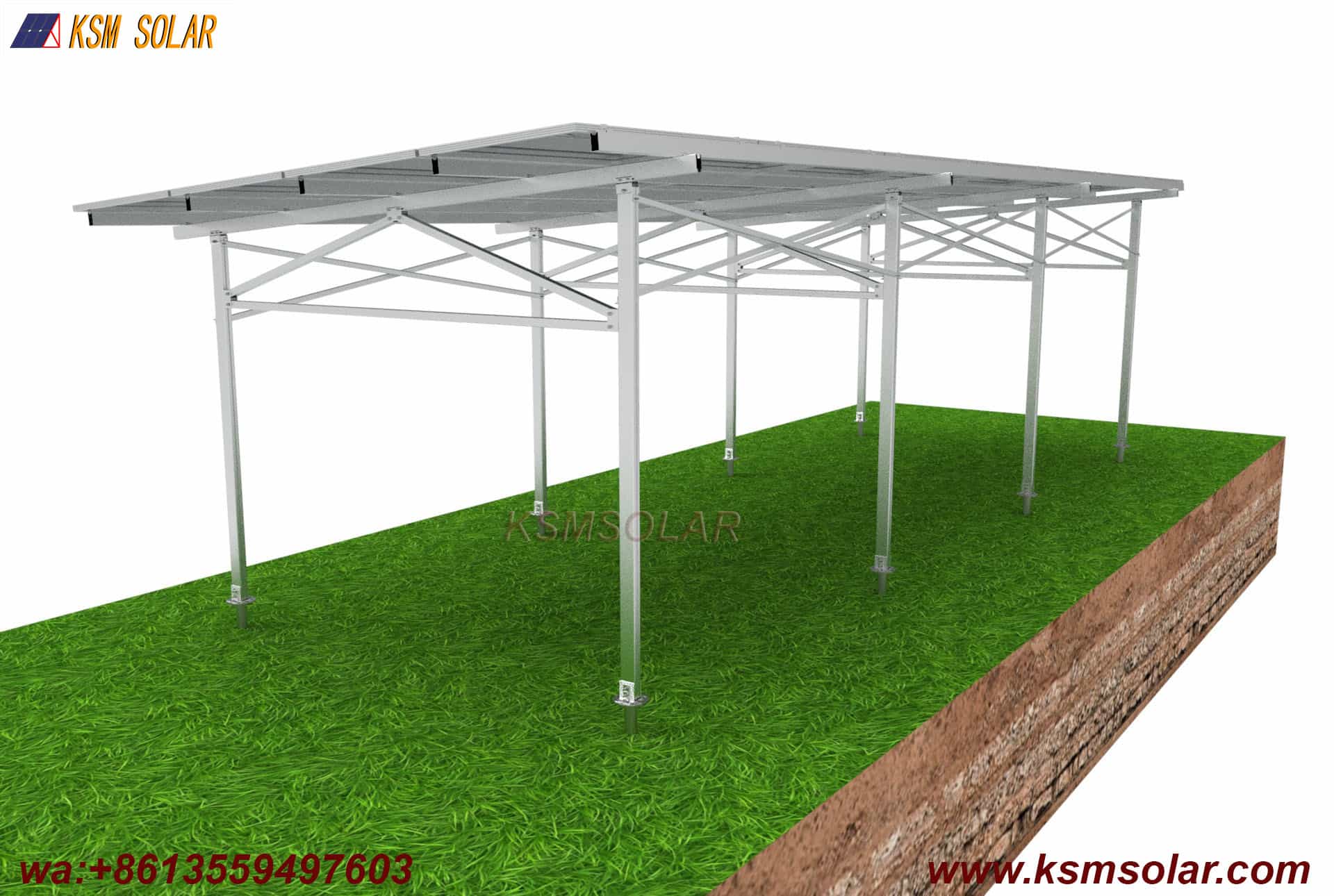 Aluminum Agricultural Solar Mount System