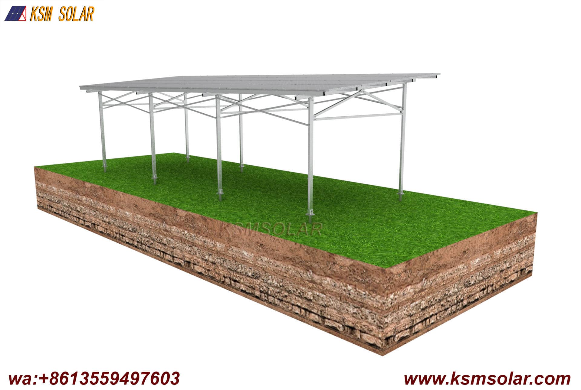 Aluminum Agricultural Solar Mount System