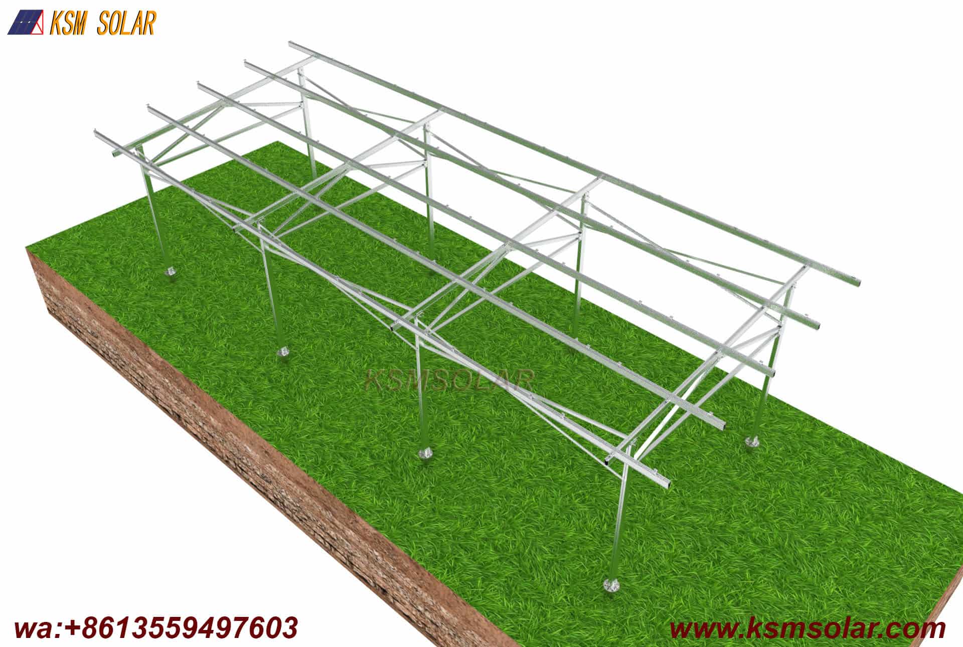 Aluminum Agricultural Solar Mount System