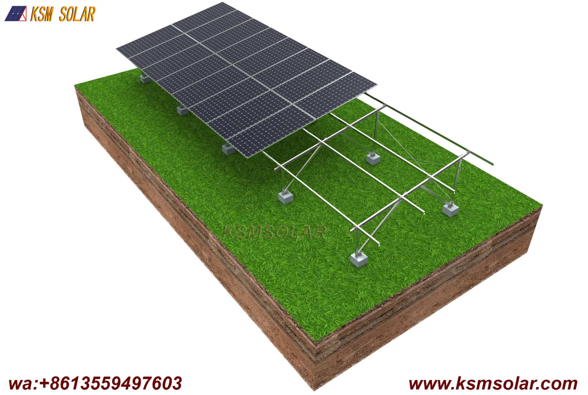 ZAM Concrete Foundation Solar Mount System
