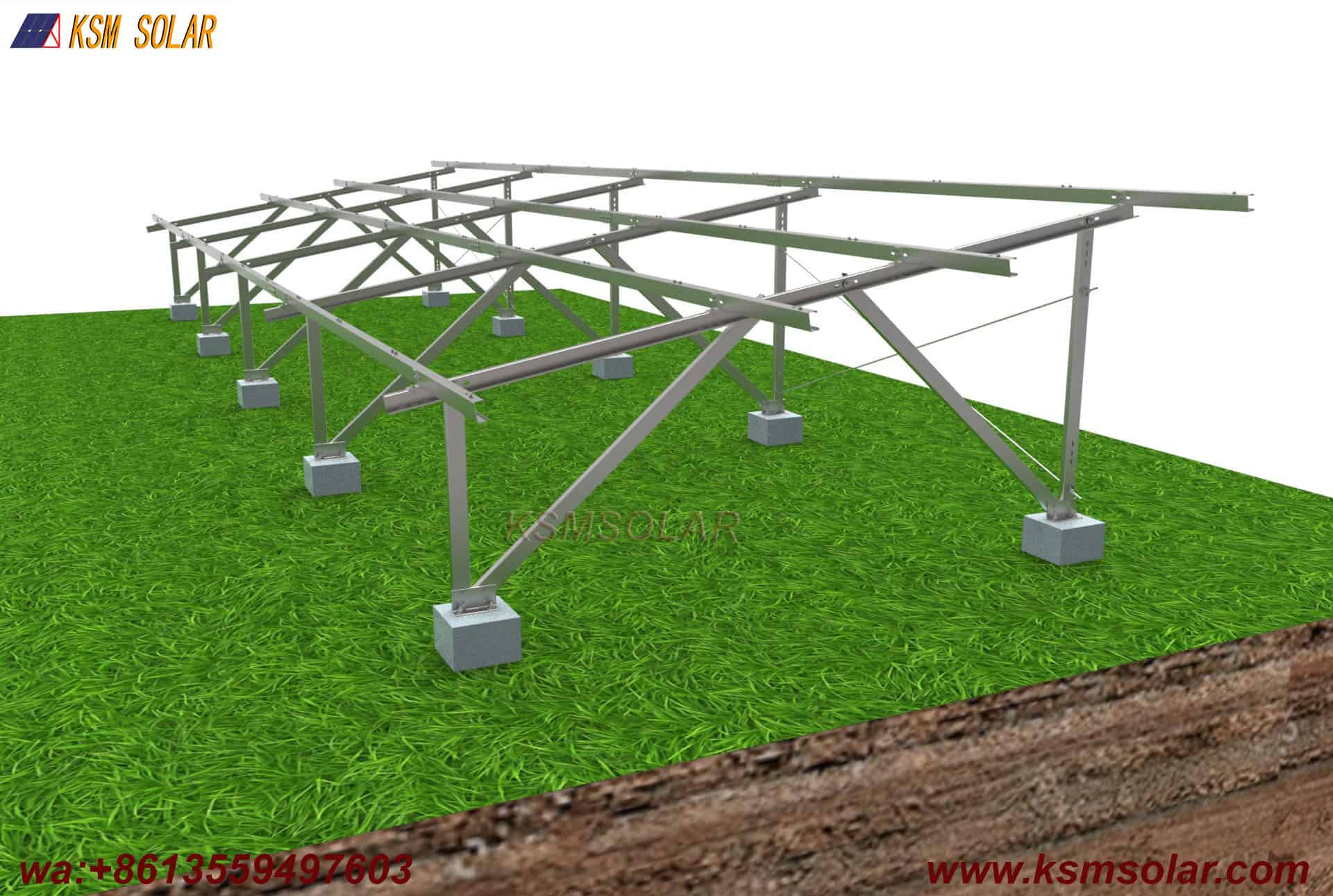 ZAM Concrete Foundation Solar Mount System