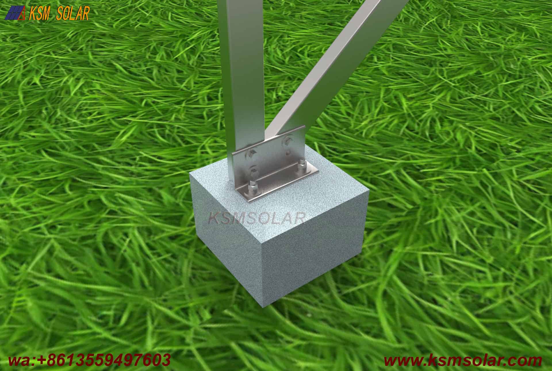 ZAM Concrete Foundation Solar Mount System