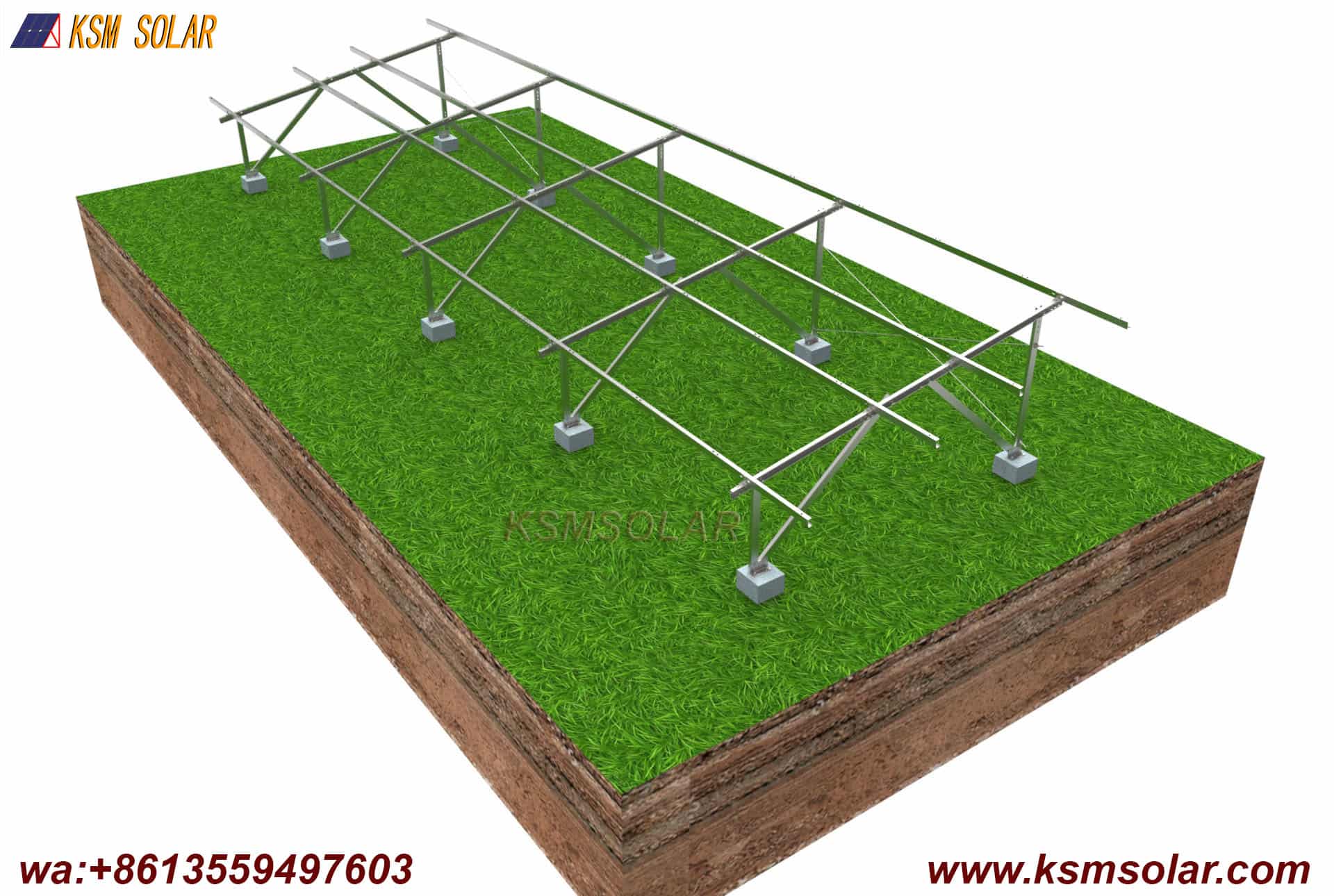 ZAM Concrete Foundation Solar Mount System