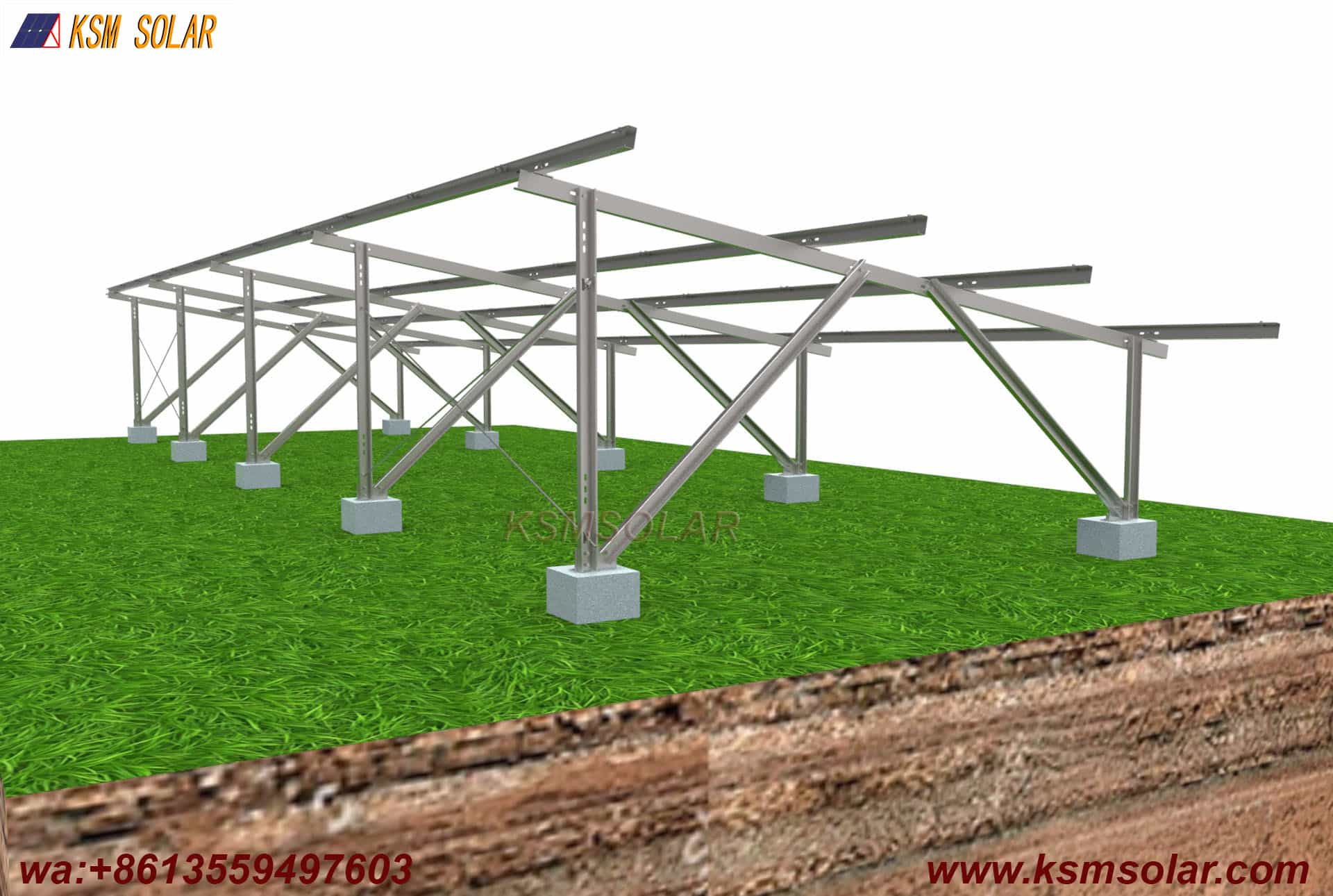 ZAM Concrete Foundation Solar Mount System
