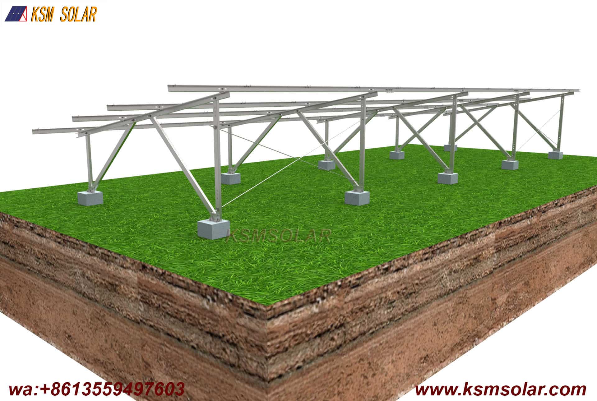 ZAM Concrete Foundation Solar Mount System
