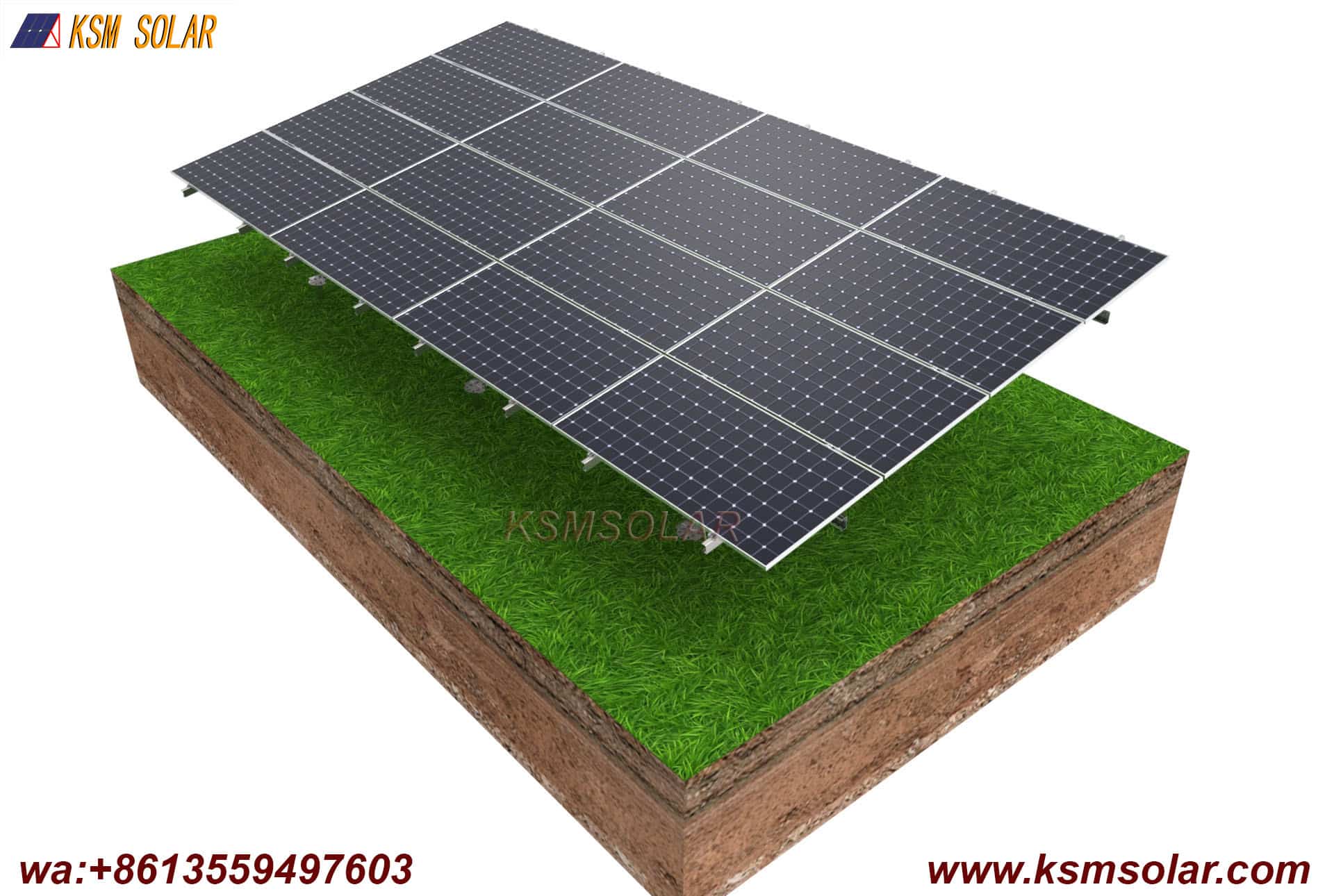 C Steel with Screw Pile Solar Mount System