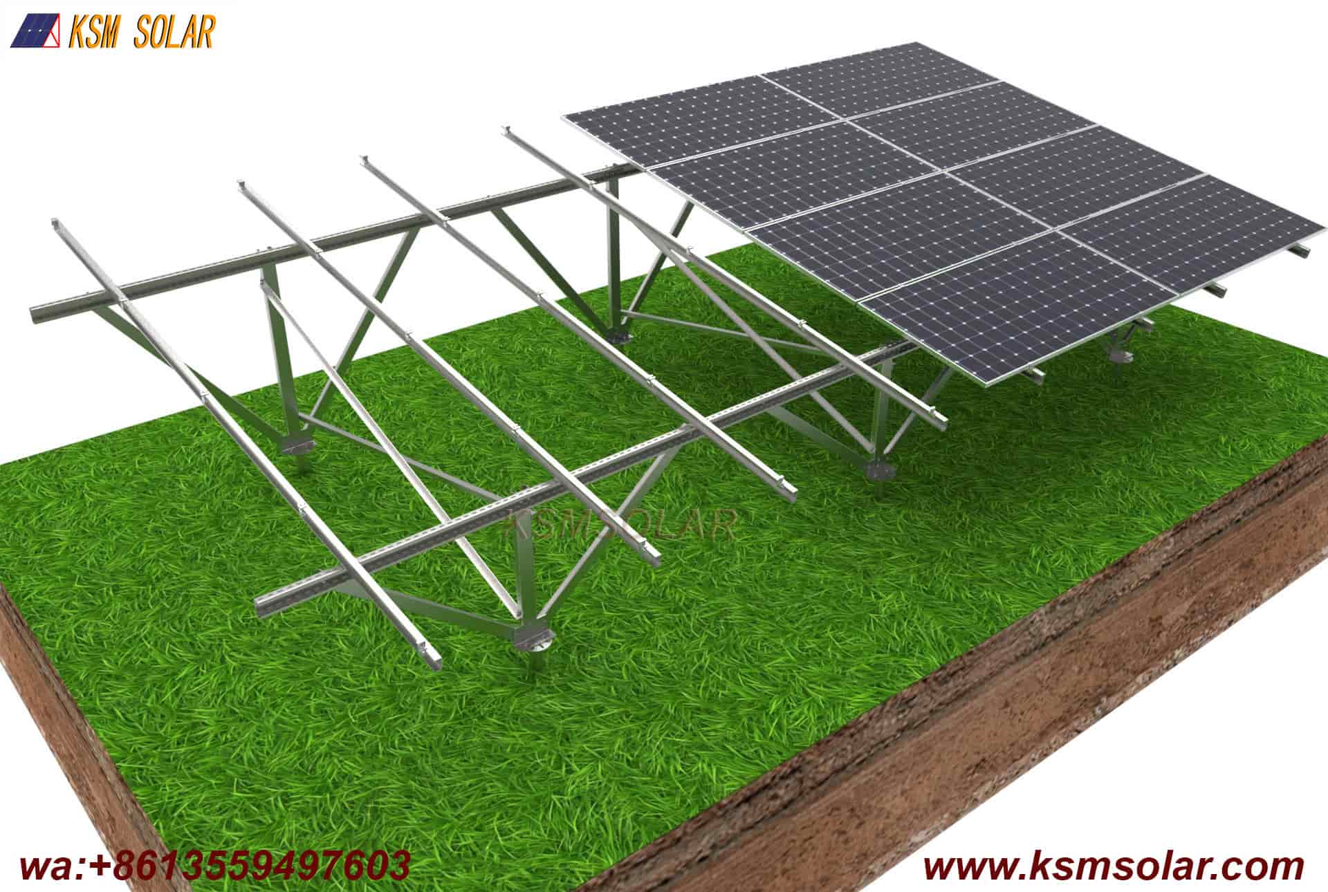 C Steel with Screw Pile Solar Mount System